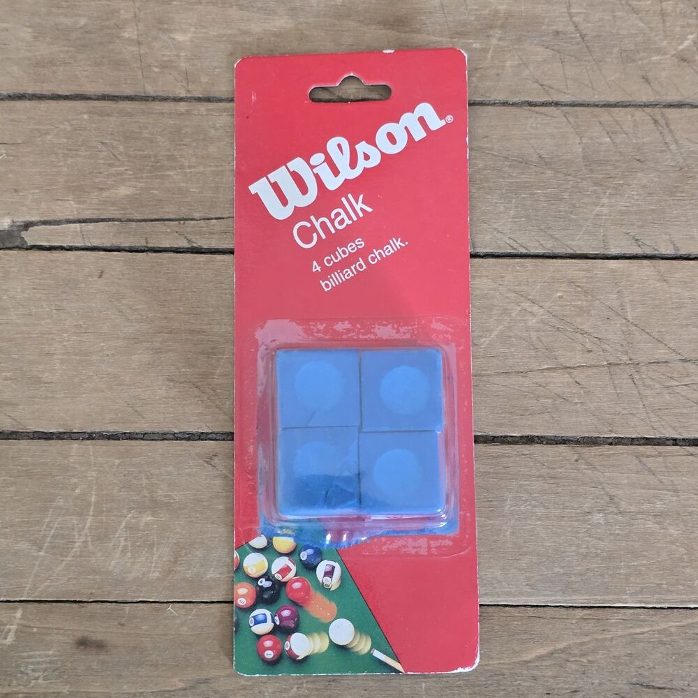 Wilson Billiard Chalk Blue 4 Cubes Model 80-2473 for Pool Table Cue Accessories